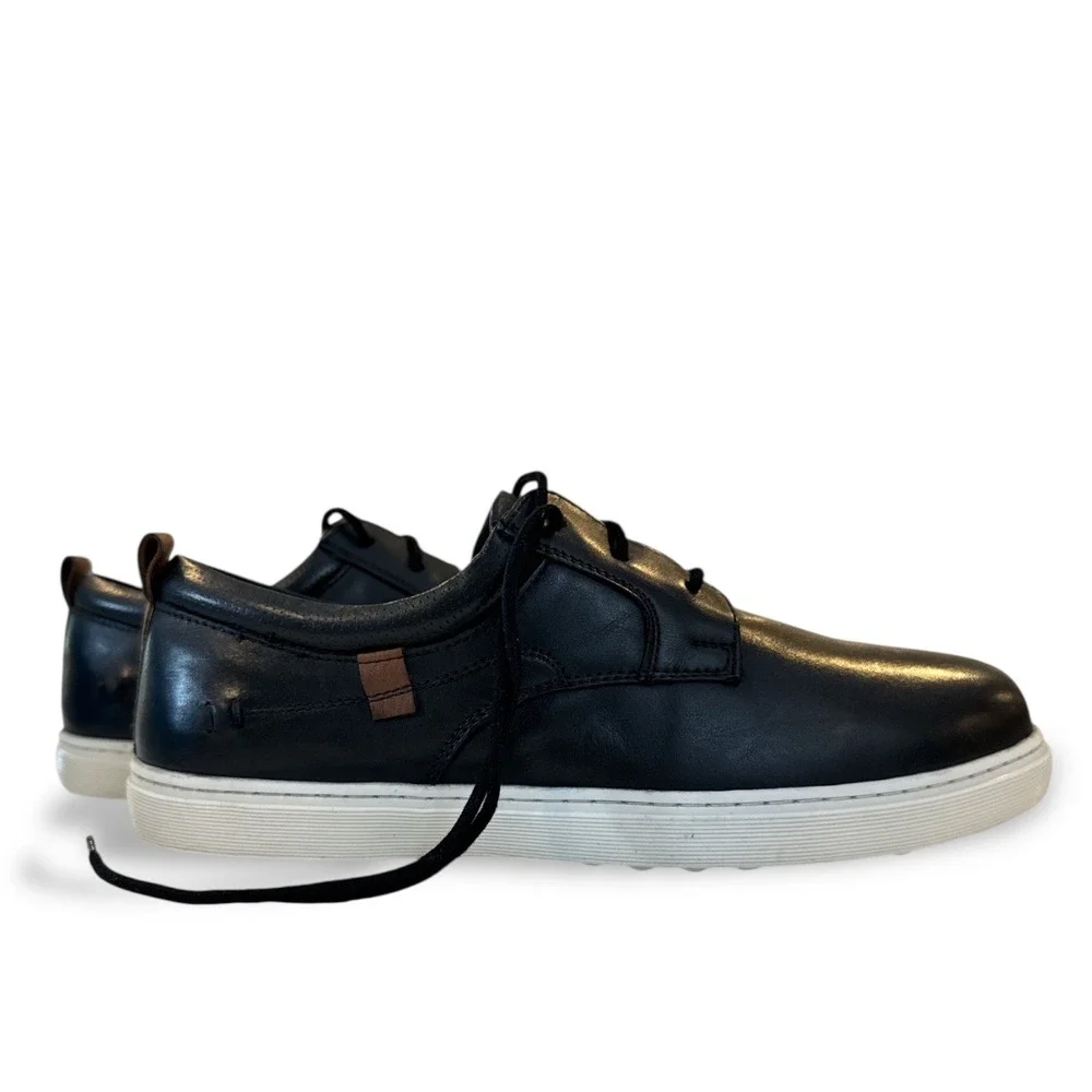 Ped Lite Finn Mens Sz 9.5M Neuropathy Diabetic Black‎ Leather Lace Up Shoes NIB